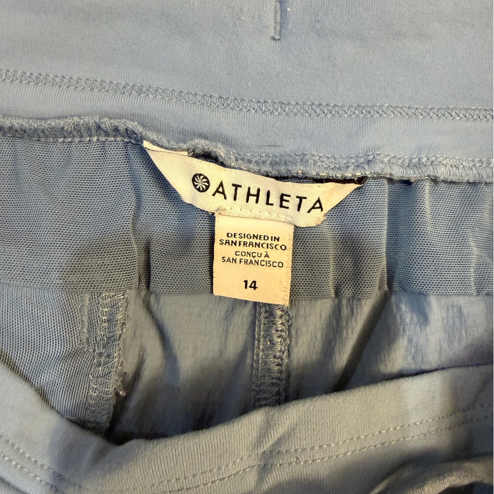 Athleta Trekkie North Jogger Pants with Drawstrings Pale Light Blue - Size 14 - Picture 3 of 6